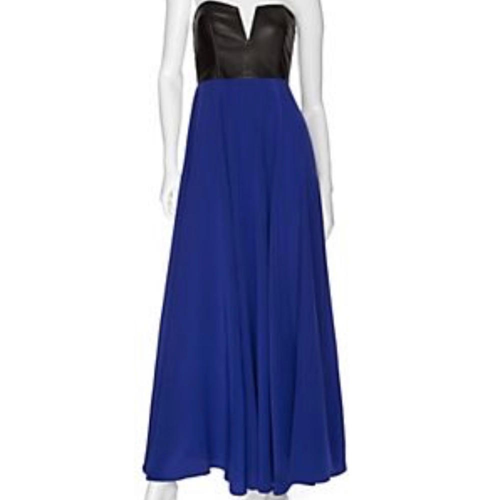 Mason Michelle Leather Silk Gown